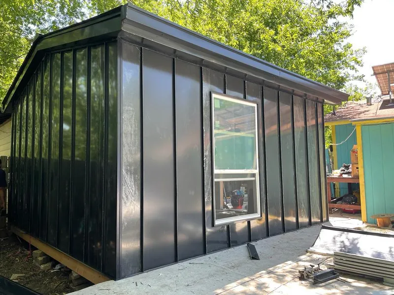 Black standing seam metal wall panels for Metal Roof Installation in Aspen Hill